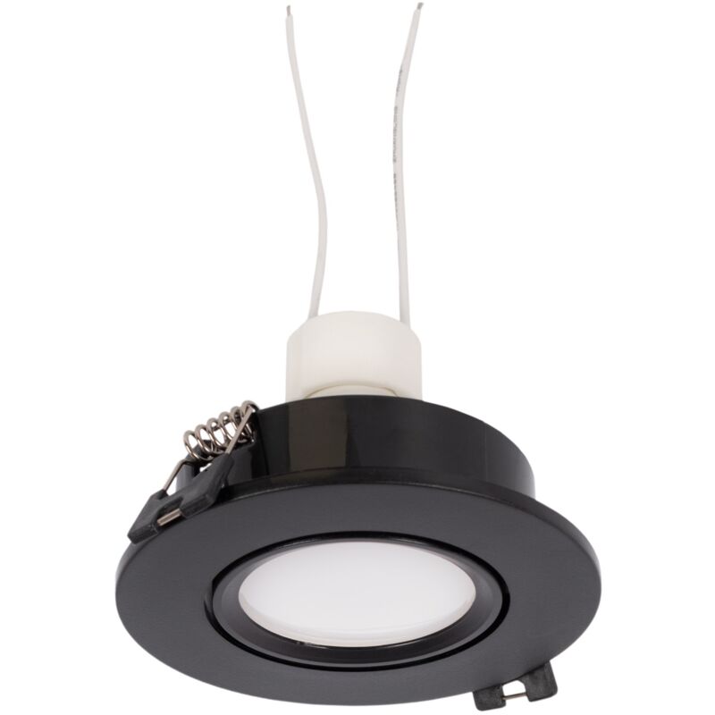 foto del prodotto barcelona led lotto x 10 anello per downlight basculante nero 90mm lampadina