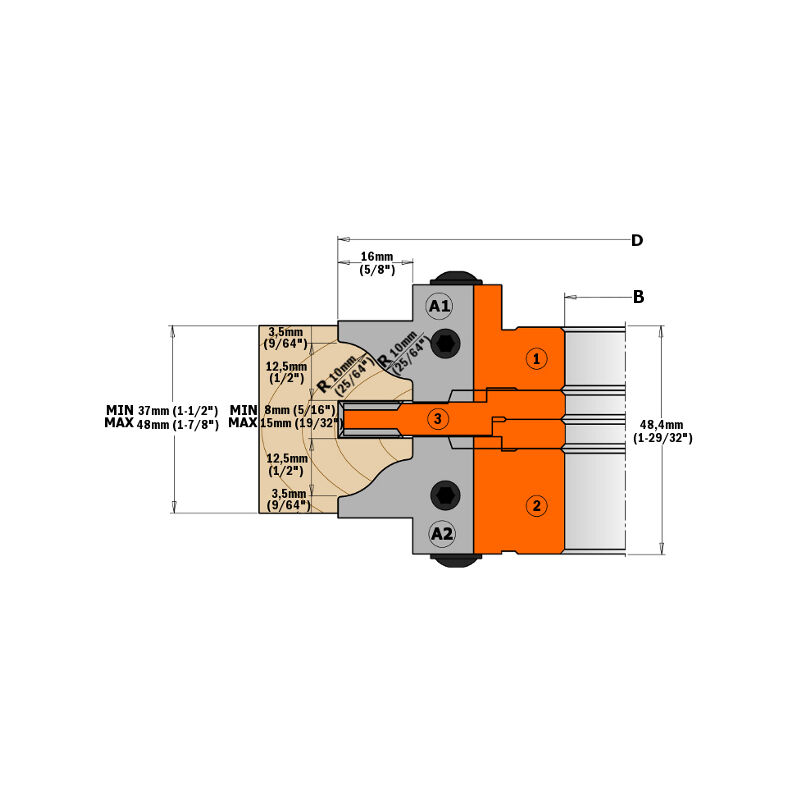 immagine 0 del prodotto cmt 695.015.e2 coppia coltelli x antine m f regolabile hw 25x30x2 e2 