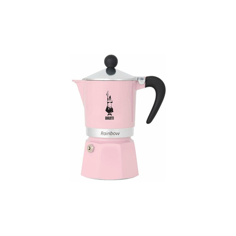 foto del prodotto caffettiera italiana bialetti primavera rainbow rosa alluminio