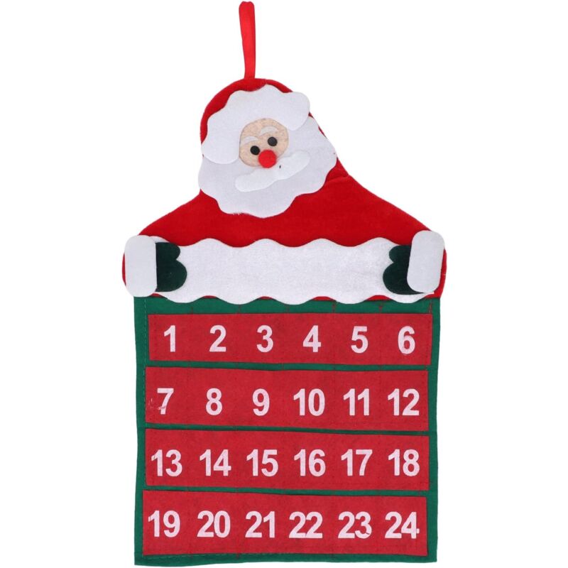 foto del prodotto tonchean altre decorazioni natalizie, calendario del conto alla rovescia di natale, calendario del conto alla rovescia in tessuto non tessuto da