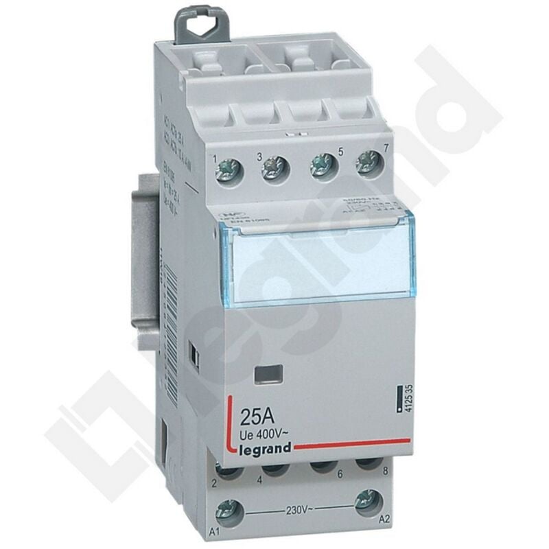 foto del prodotto 412535 contattore di potenza bobina 230v 4p 400v 25a 4f - 2 mod - legrand