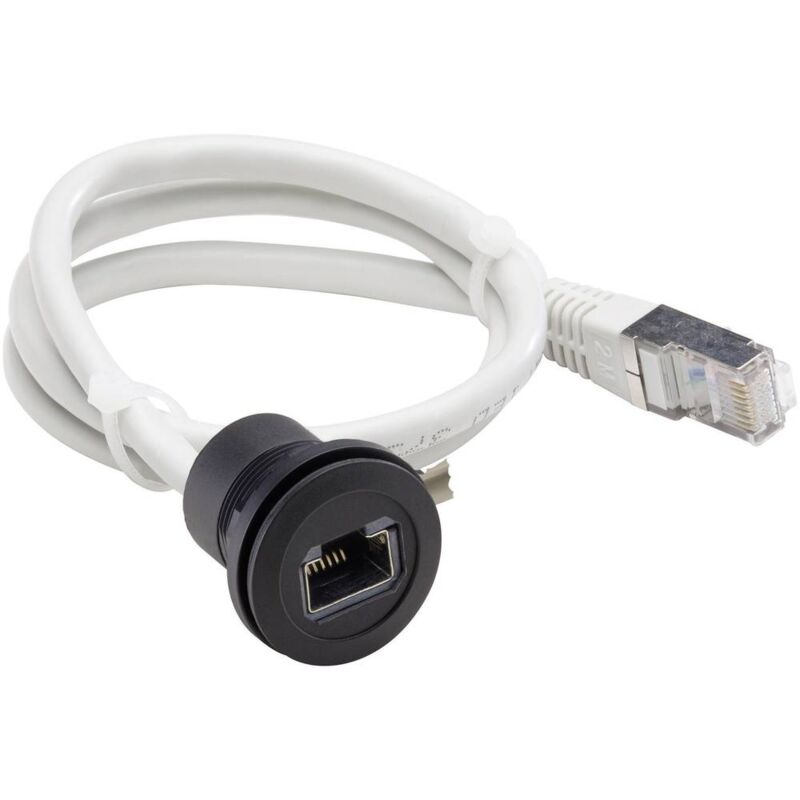 foto del prodotto rrjrj45sw presa da pannello rj45 rrjrj45sw presa, spina dritta nero 1 pz. schlegel