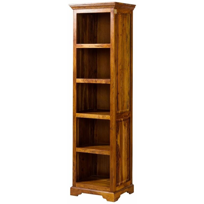 foto del prodotto scaffale in legno di acacia 54x44x195 miele dorato laccato oxford 0441