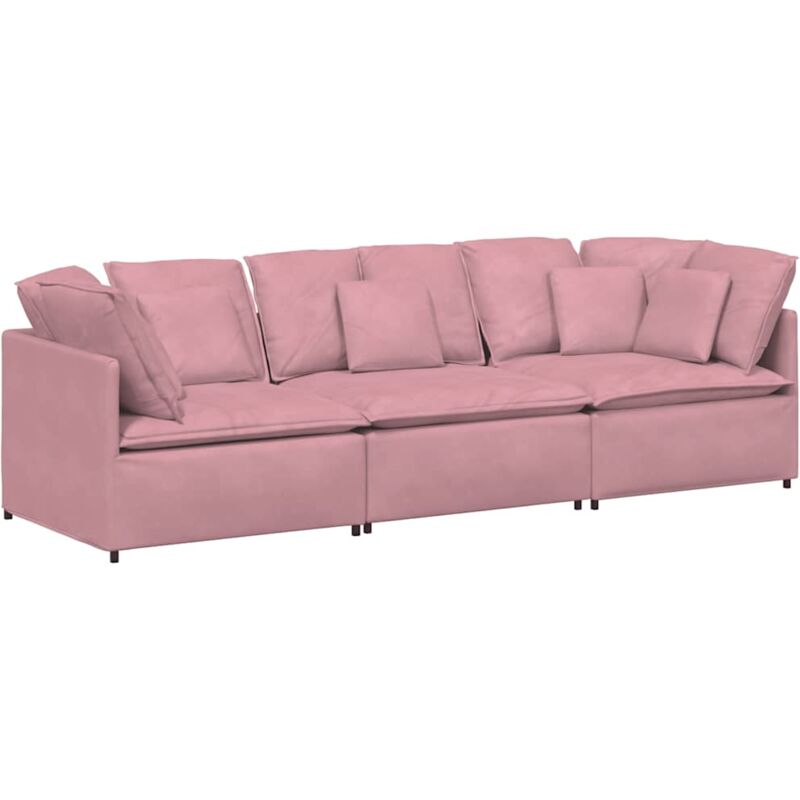 immagine 0 del prodotto vidaxl divano modulare con cuscini in velluto rosa