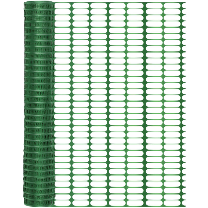 foto del prodotto barriera di segnalazione e segnaletica in plastica verde da 1x50 m, recinzione da giardino, segnaletica da cantiere
