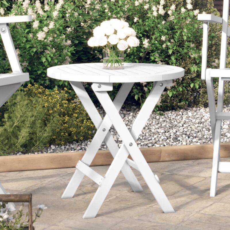 foto del prodotto furniture limited tavolo da giardino pieghevole bianco 46 cm
