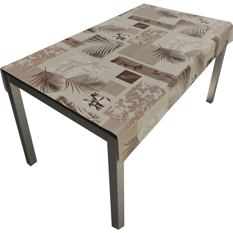 foto del prodotto comercial candela tovaglia pvc base poliestere antimacchia palme 140x140 cm