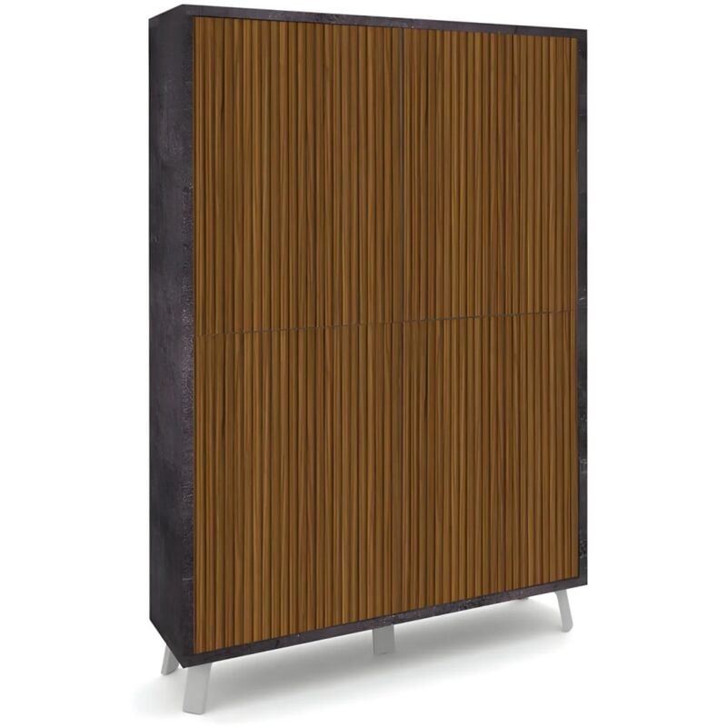foto del prodotto sarmog mobile soggiorno 4 ante 108x41x161 cm rovere e nero