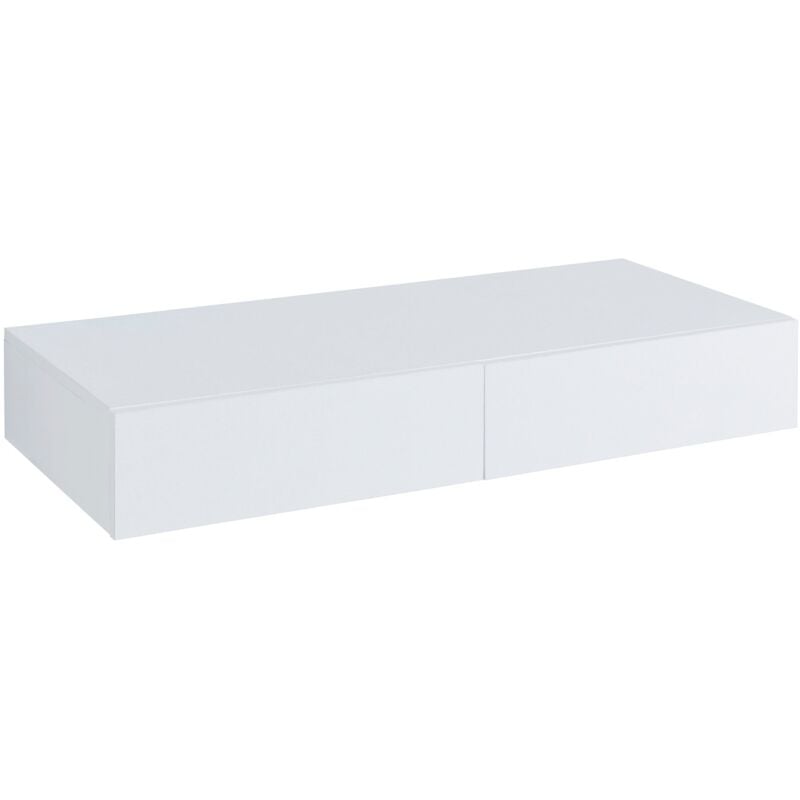 foto del prodotto mensola a muro 2 cassetti 80 x 35 x 12 cm bianco