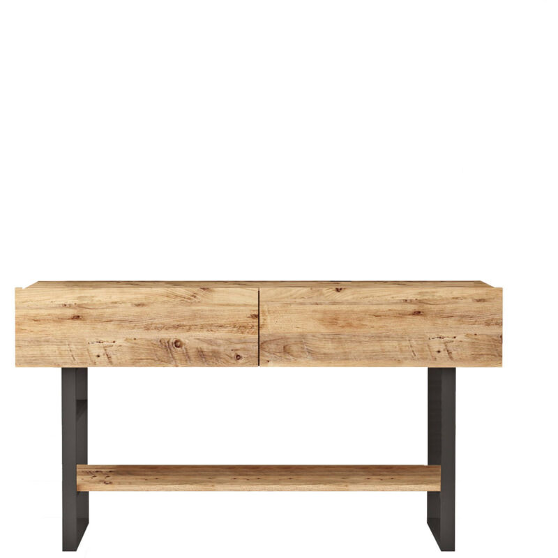 foto del prodotto dmora credenza minerva, buffet da soggiorno, madia da salotto, dispensa da cucina, 139x43 h76 cm, quercia