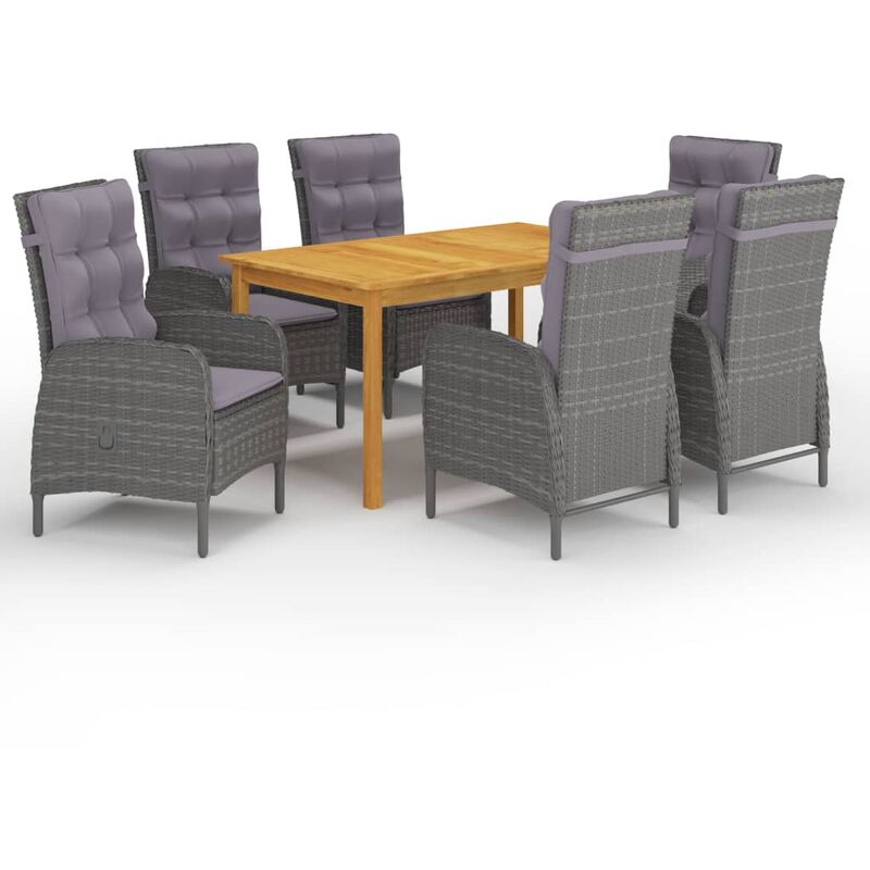 foto del prodotto prolenta premium furniture limited set da pranzo da giardino 7 pz grigio