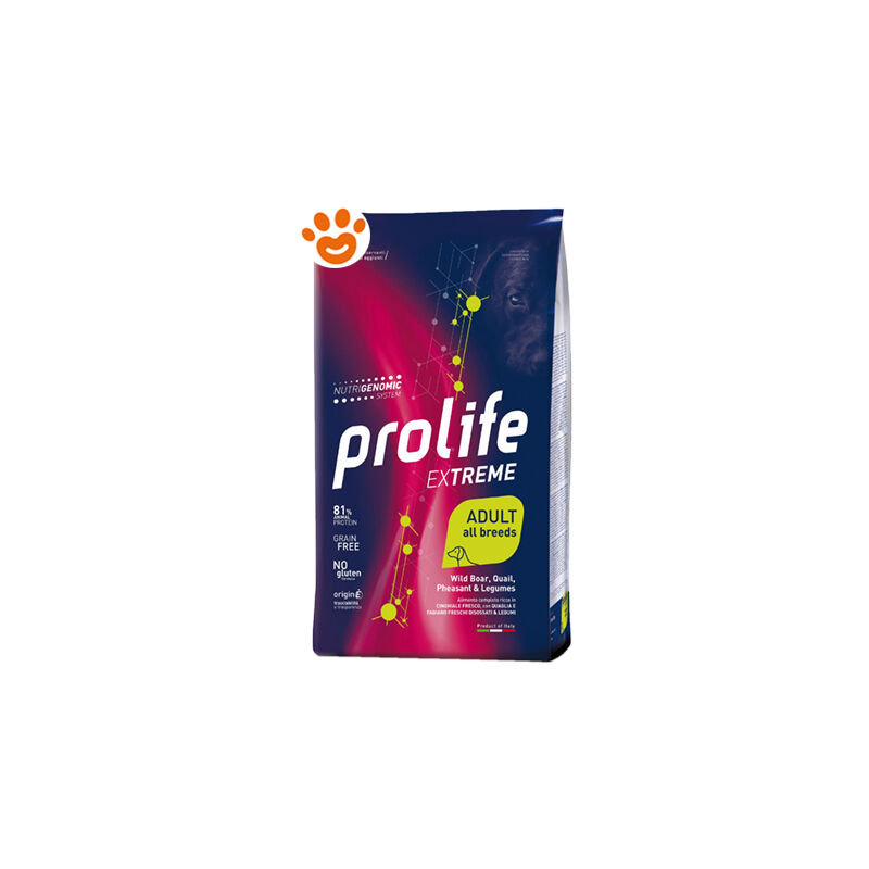 foto del prodotto prolife dog extreme adult all breeds cinghiale, quaglia, fagiano e legumi dog extreme adult all breeds cinghiale, quaglia, fagiano e legumi sacco