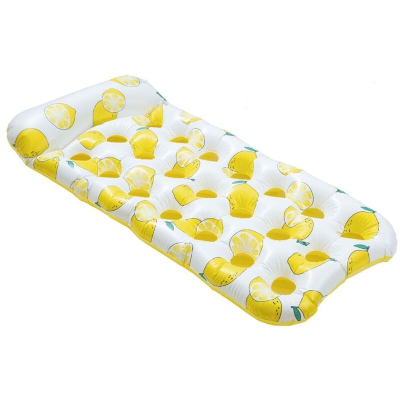 foto del prodotto materassino galleggiante gonfiabile con poggiatesta piscina design limoni 180x88cm 628530 trade shop traesio