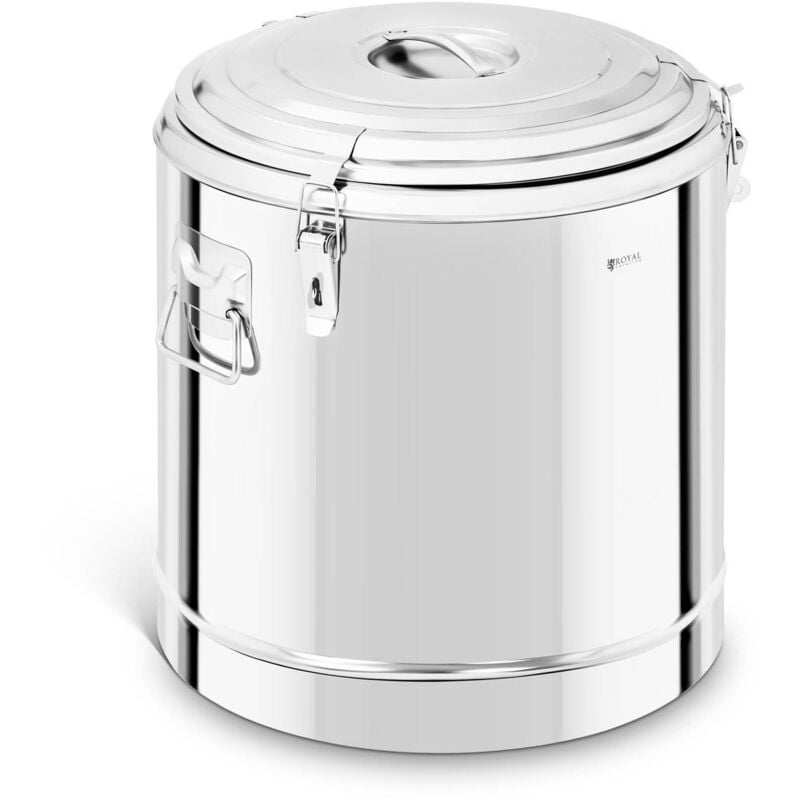 foto del prodotto contenitore termico acciaio inox thermos isolante trasporto alimenti bevande 50l