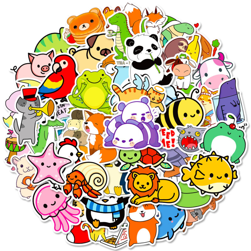 foto del prodotto bebusingoto 100 adesivi carini per bambini, adesivi per bottiglie d acqua per adolescenti, adesivi in vinile kawaii impermeabili per telefono,