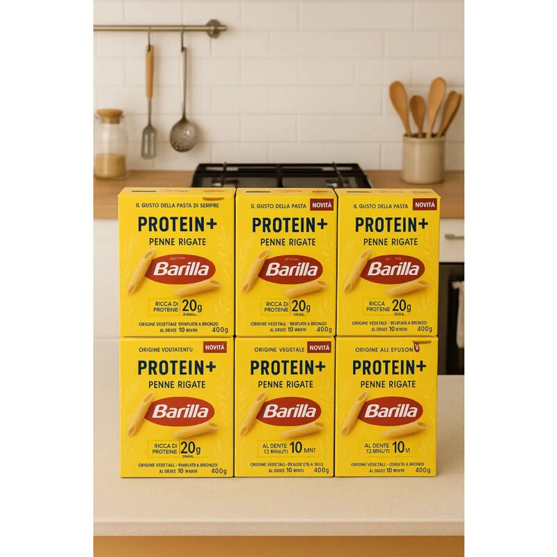 foto del prodotto replood 6x barilla protein penne rigate 400g pasta ricca proteine vegetali
