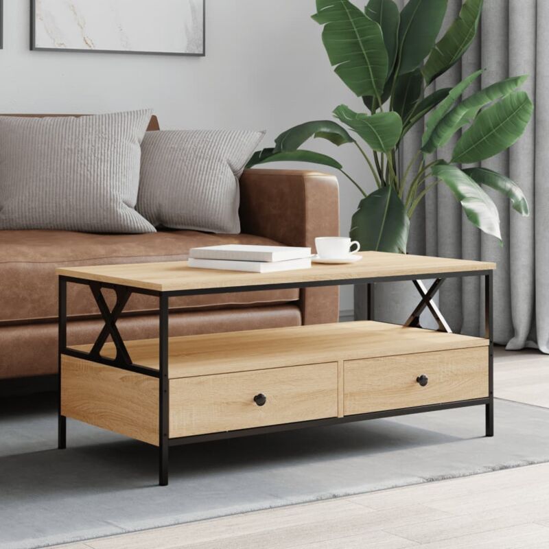 foto del prodotto vidaxl tavolino da salotto rovere sonoma 100x51x45cm legno multistrato