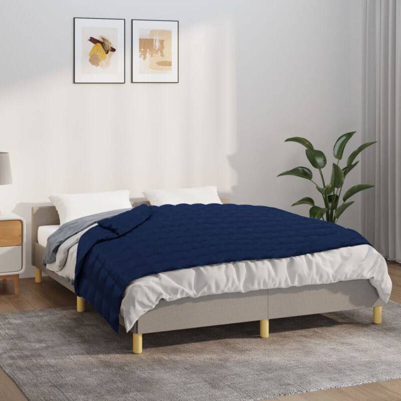 foto del prodotto vidaxl coperta ponderata blu 140x200 cm 6 kg tessuto