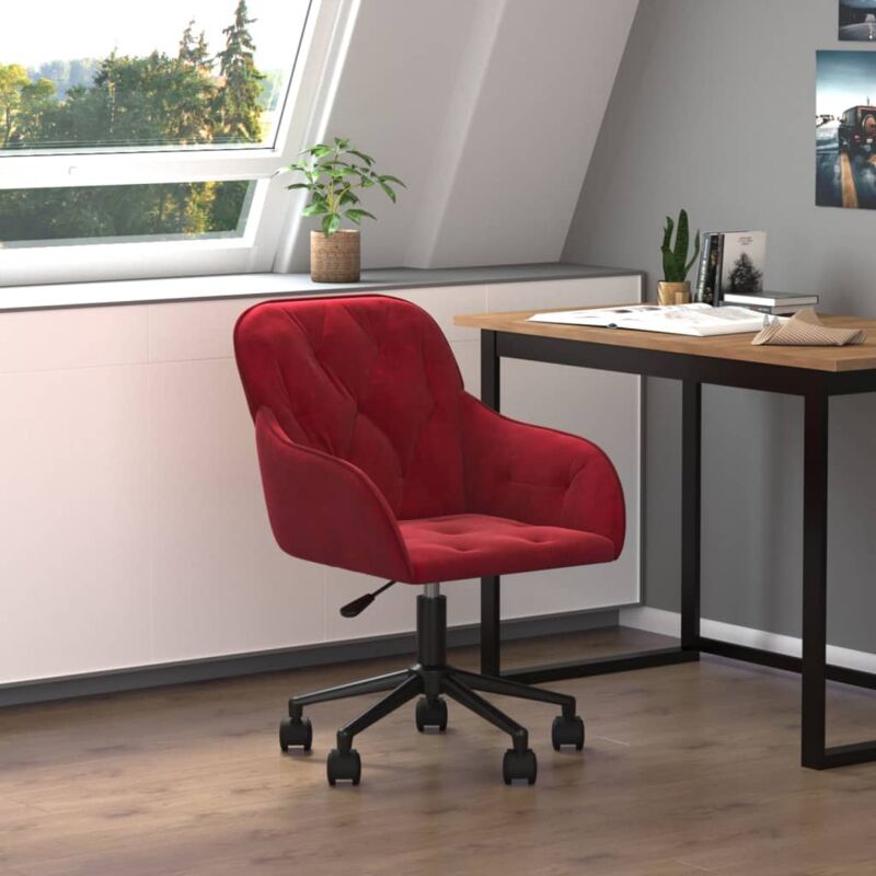 foto del prodotto prolenta premium furniture limited sedia girevole da ufficio rosso vino in