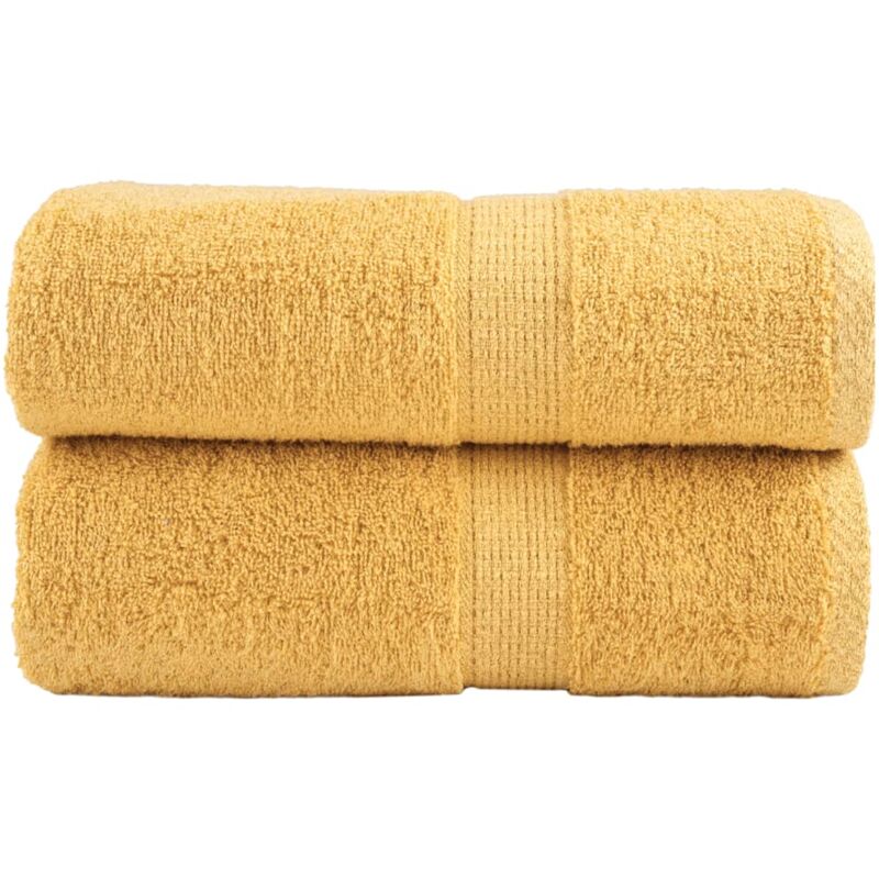 foto del prodotto vidaxl asciugamani ospiti solund 2 pz oro 30x50 cm 600gsm