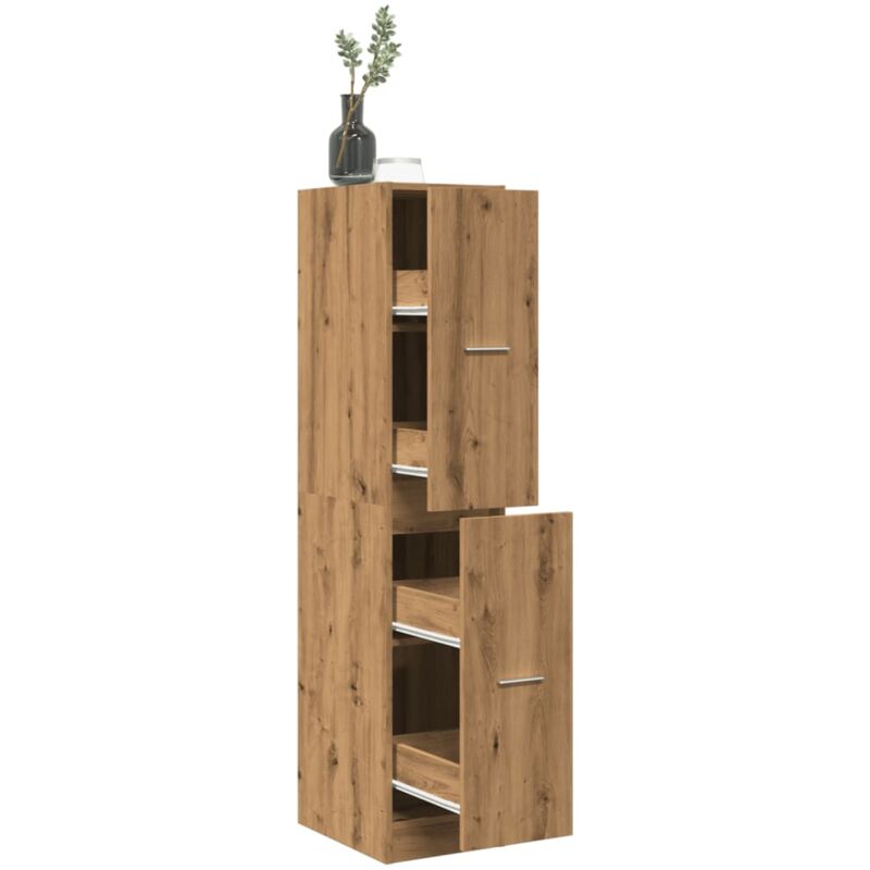 foto del prodotto armadietto da farmacia rovere 30x41x144,5 cm in truciolato vidaxl