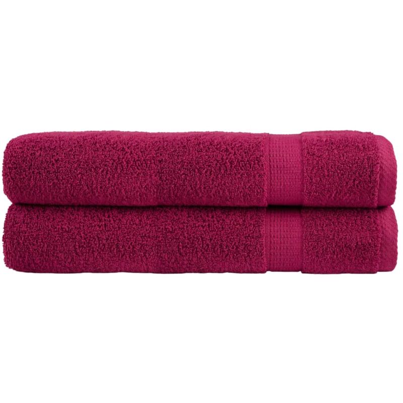 foto del prodotto asciugamani premium solund 2 pz bordeaux 100x200cm 600gsm vidaxl