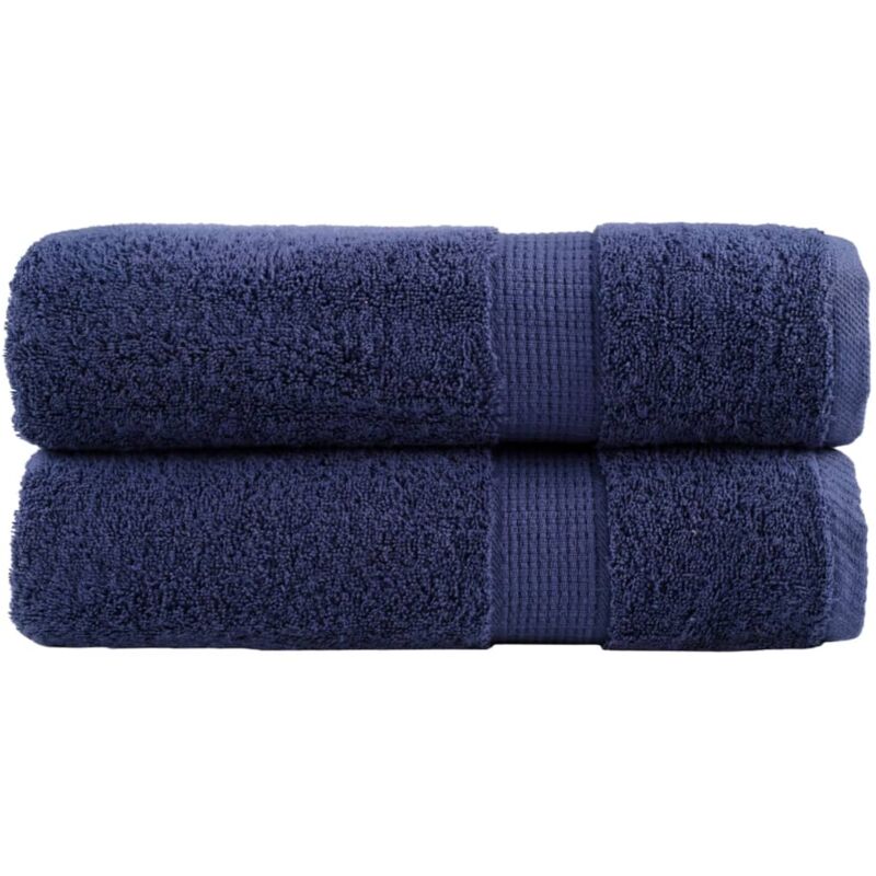 foto del prodotto vidaxl asciugamani da doccia solund 2 pz blu navy 70x140cm 600gsm