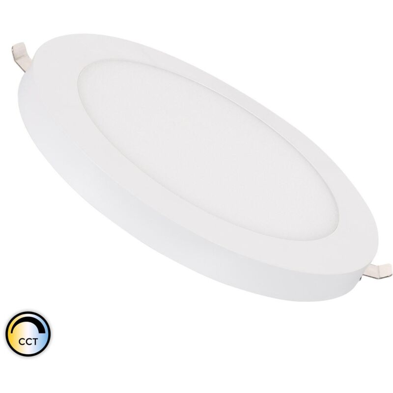 foto del prodotto plafoniera led 18w cct selezionabile circolare slim da superficie foro regolabile 75 210 mm selezionabile caldo naturale freddo 