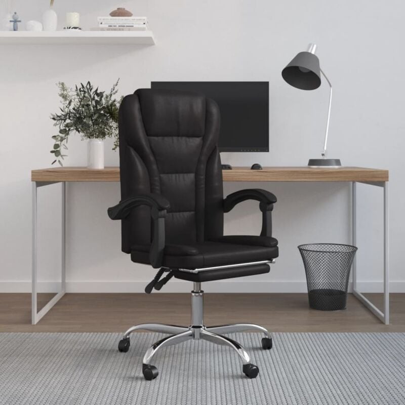 foto del prodotto prolenta premium furniture limited poltrona da ufficio reclinabile nera in