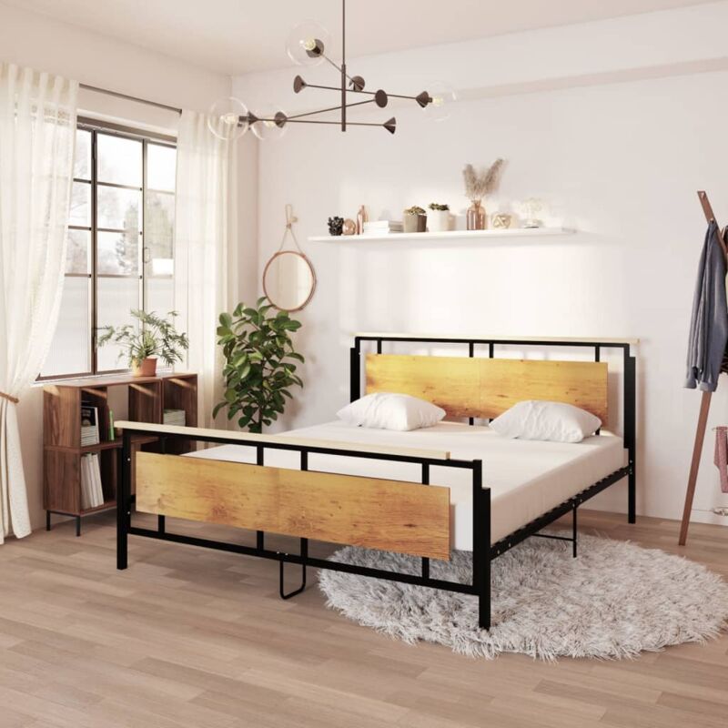 foto del prodotto struttura letto per adulti,telaio del letto,giroletto in metallo 180x200 cm qsw46091