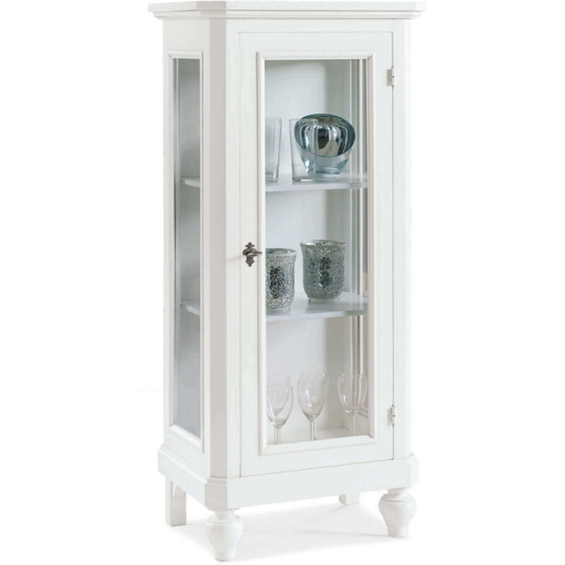 foto del prodotto milani home jasmine credenza con vetrina in legno massello
