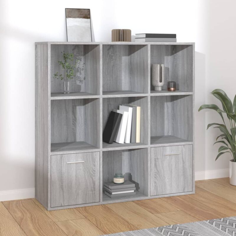 foto del prodotto furniture limited libreria grigio sonoma 98x30x98 cm