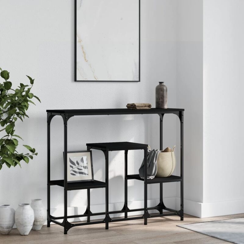 foto del prodotto furniture limited tavolino consolle nero 89,5x28x76 cm in legno