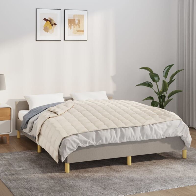 foto del prodotto vidaxl coperta ponderata crema chiaro 138x200 cm 10 kg tessuto