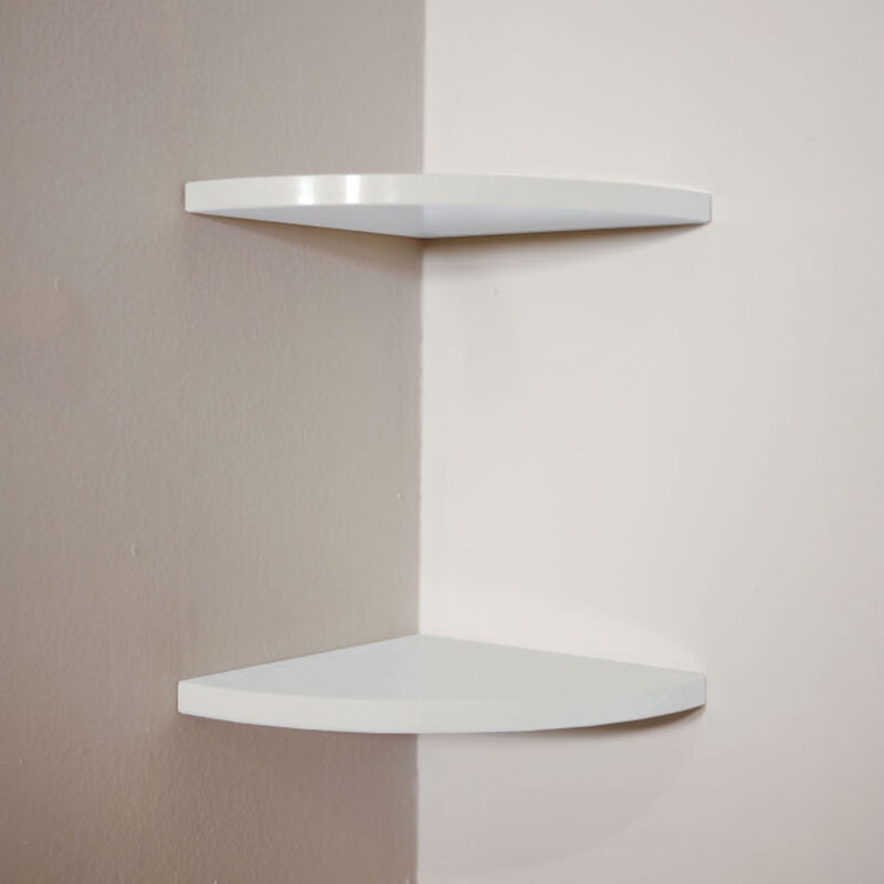 immagine 0 del prodotto easy shelf 2 mensole angolari a scomparsa in marmo resina silk light mat cm 22,9 completa di kit codice prod sklas2ma18 aleda stone
