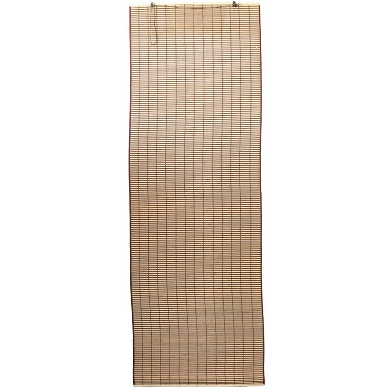 foto del prodotto tenda tapparella a rullo in legno di bamboo bordeaux bordata 120 cm x 300 cm lux