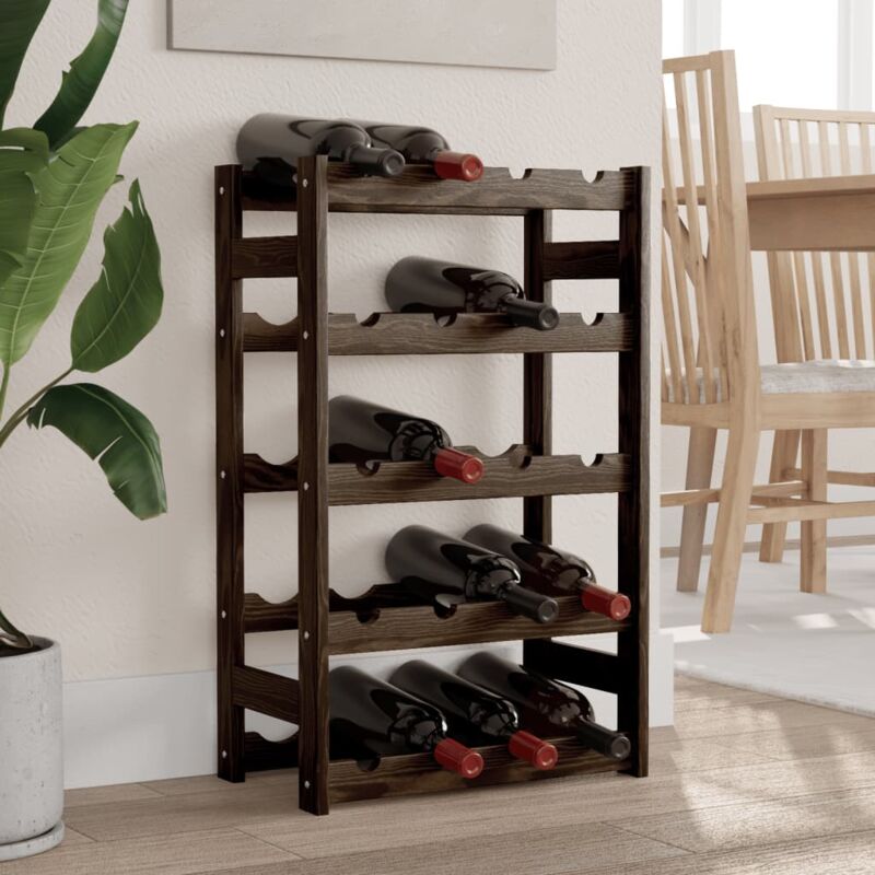 foto del prodotto prolenta premium furniture limited portabottiglie per 20 bottiglie nero legno