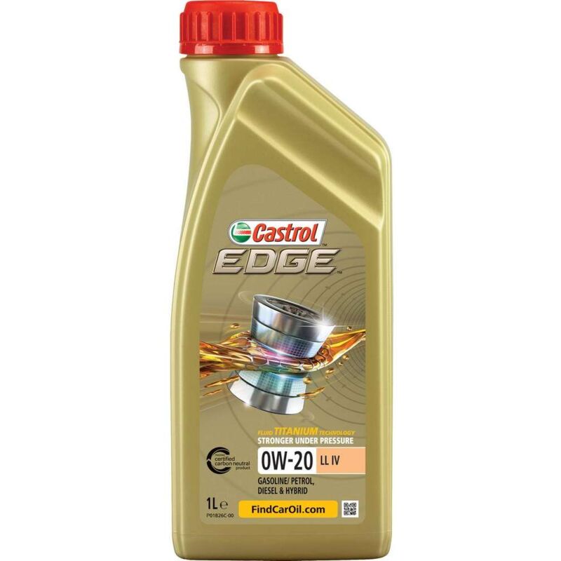 foto del prodotto castrol olio lubrificante per motore auto edge 0w 20 ll iv 1 litro