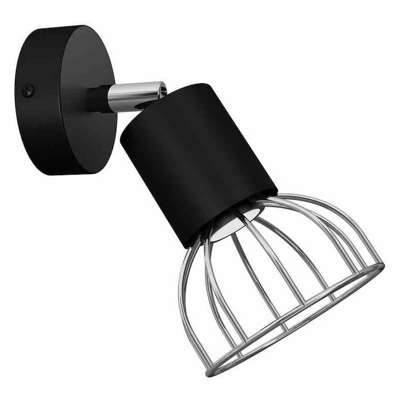 immagine 0 del prodotto dante nero argento 1x mini lampada da parete gu10