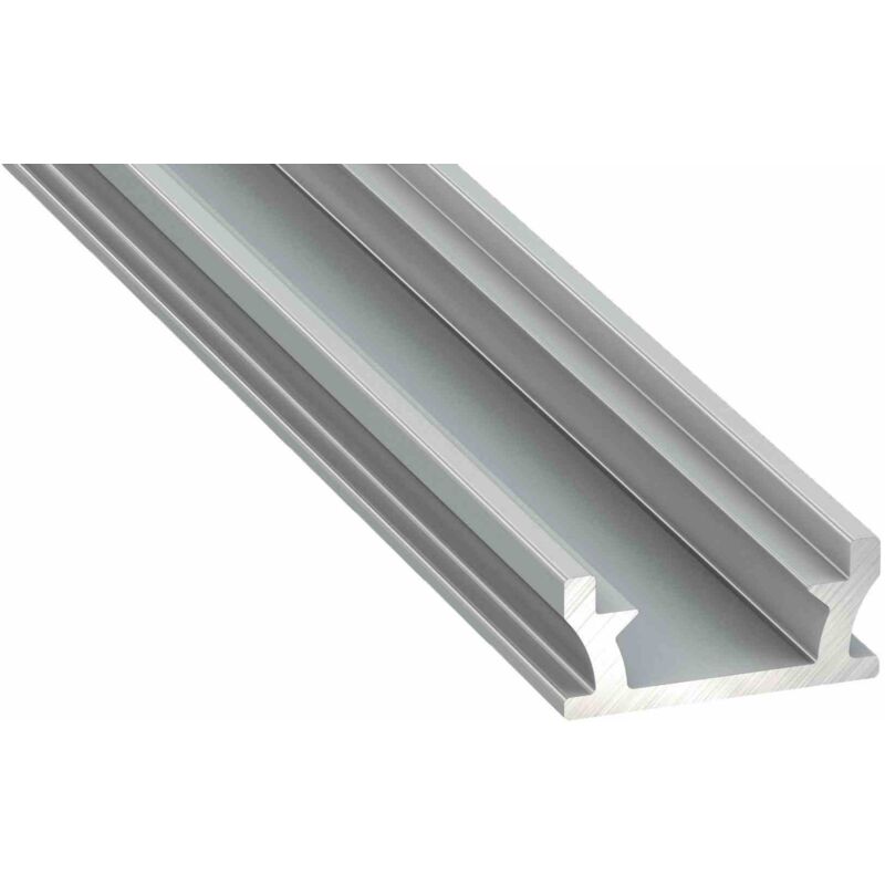 immagine 0 del prodotto profilo in alluminio argento tipo t 1m paralume latte