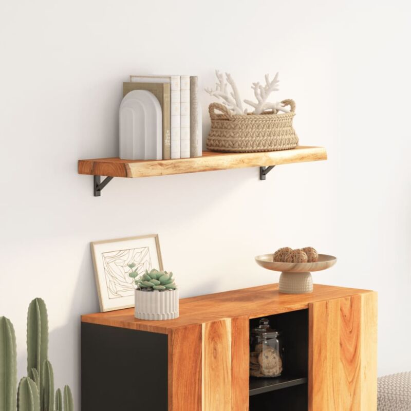 foto del prodotto mensola a muro 90x20x3,8cm rettangolare legno acacia bordi vivi vidaxl
