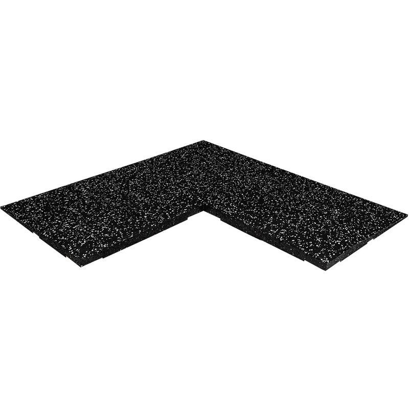foto del prodotto vivol angolo bordo gomma pavimento sportivo fifteen 50x50 cm 20 mm grigio chiaro nero