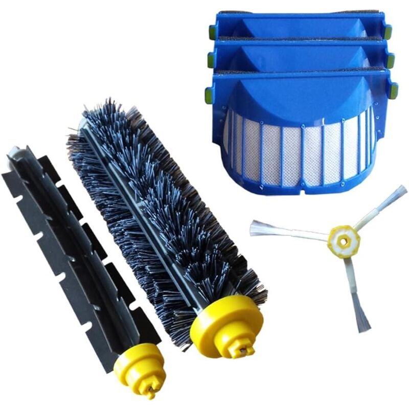 foto del prodotto kzq kit di manutenzione premium kit di assistenza adatto per i robot aspirapolvere irobot roomba serie 600 set spazzole 3 filtri aerovac 