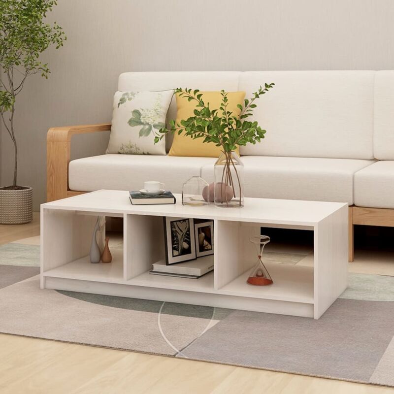 foto del prodotto furniture limited tavolino da salotto bianco 110x50x34 cm legno