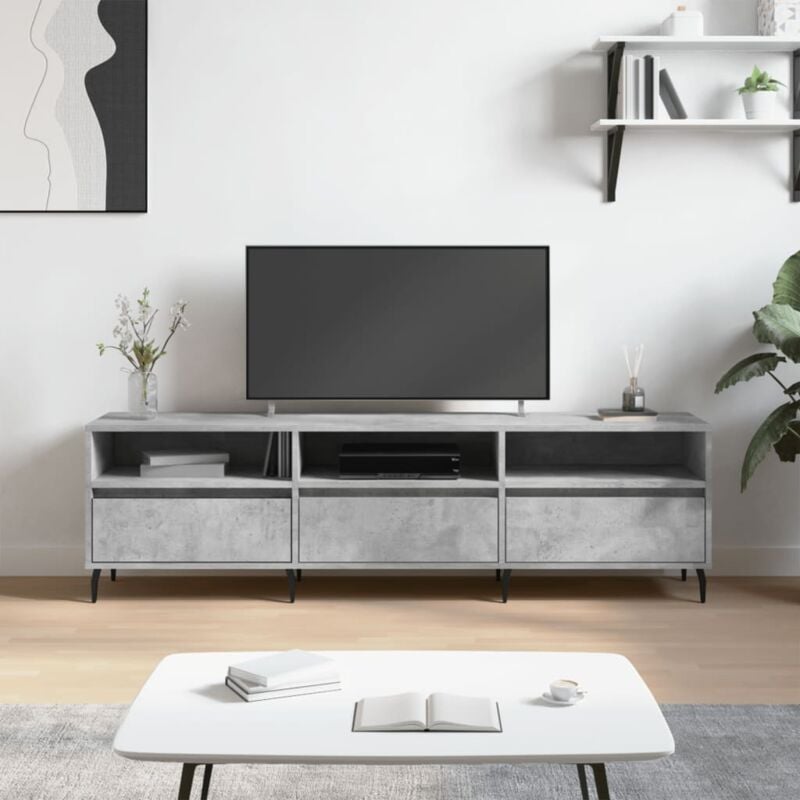 foto del prodotto vidaxl furniture limited mobile tv grigio cemento 150x30x44,5 cm legno