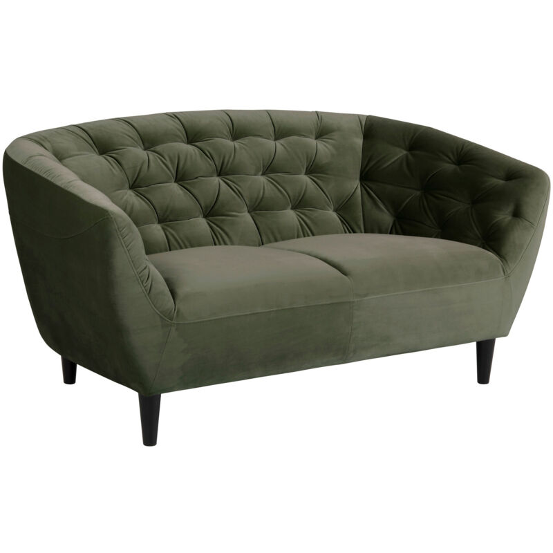 foto del prodotto divano chesterfield norsica 260, verde scuro, senza, 150x84x78cm, arazzo, gambe legno