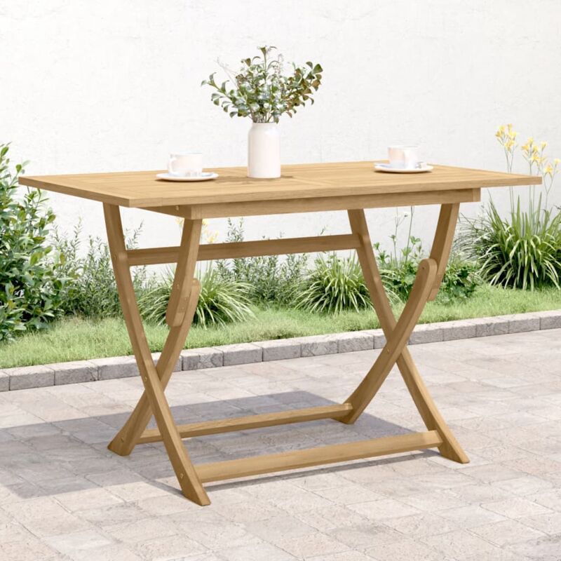 foto del prodotto tavolo da giardino pieghevole 120x70x75cm legno massello acacia vidaxl