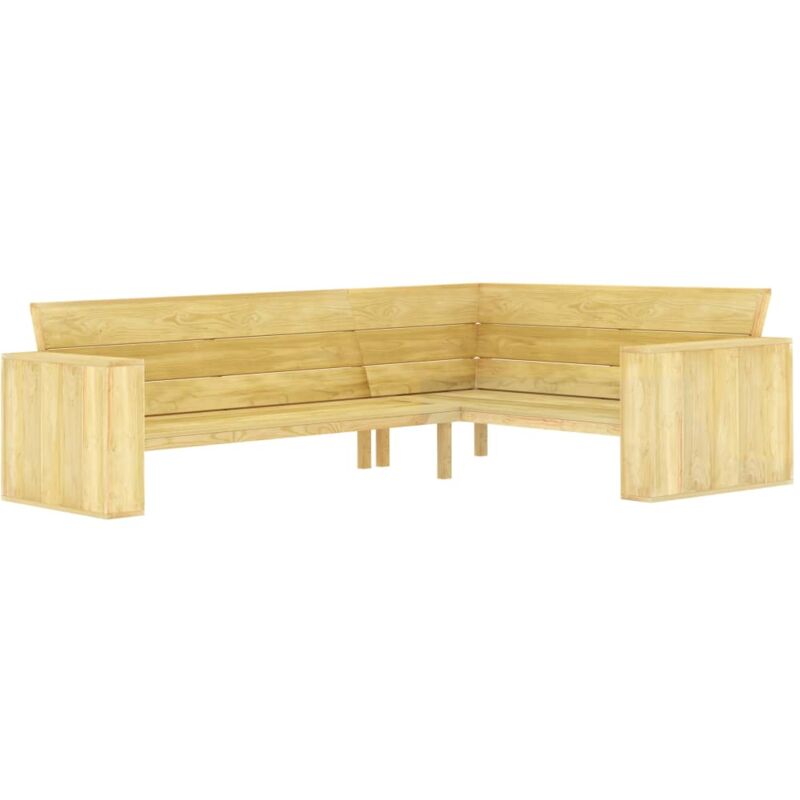 foto del prodotto vidaxl panchina angolare da giardino 239cm in legno di pino impregnato