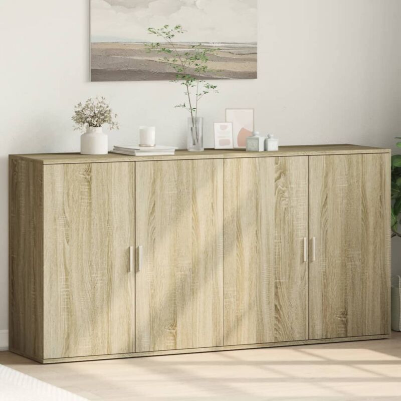 foto del prodotto vidaxl credenze 2 pz rovere sonoma 79x38x80 cm in legno multistrato