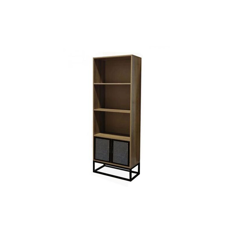 foto del prodotto industrial libreria metal quercia 60x30x180 cm